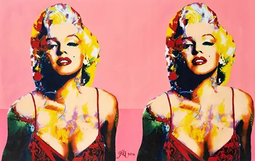 James Francis Gill - Double Marilyn Pink - art gallery wiesbaden