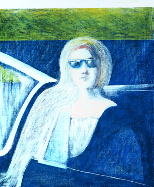 James Francis Gill - Woman in Blue Car - art gallery wiesbaden