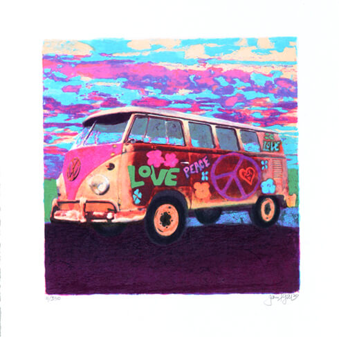James Francis Gill - Mini Hippie Bus - art gallery wiesbaden