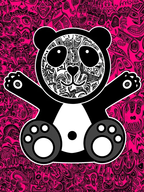 Romulo Kuranyi Happy Panda pink art gallery wiesbaden