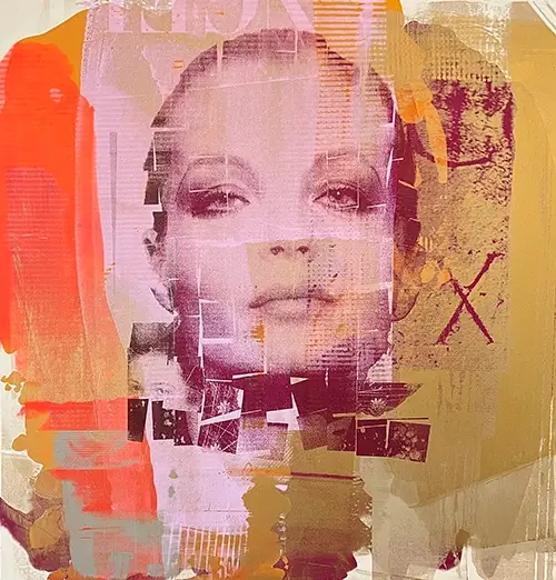 Andreas Reimann Romy Composition Coral Gold art gallery wiesbaden