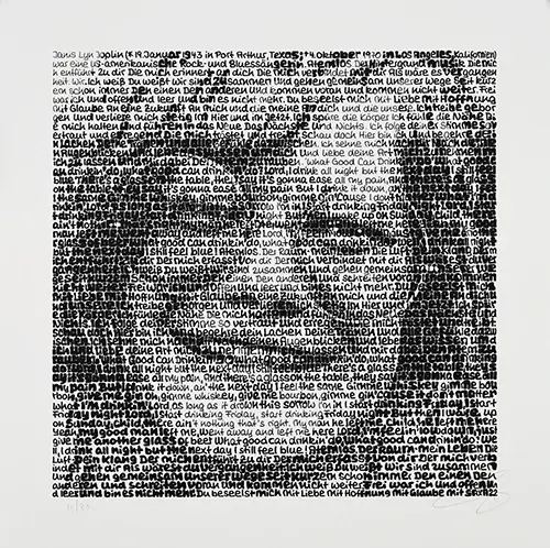 SAXA Janis Joplin Serigrafie art gallery wiesbaden