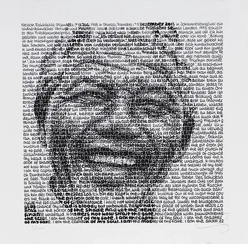 SAXA Nelson Mandela Serigrafie art gallery wiesbaden