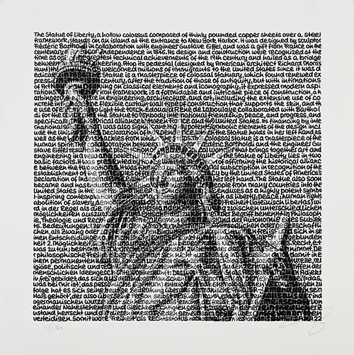 SAXA Statue of Liberty Serigrafie art gallery wiesbaden
