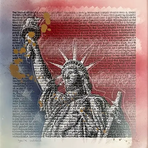 Saxa You‘re welcome Statue of Liberty art gallery wiesbaden