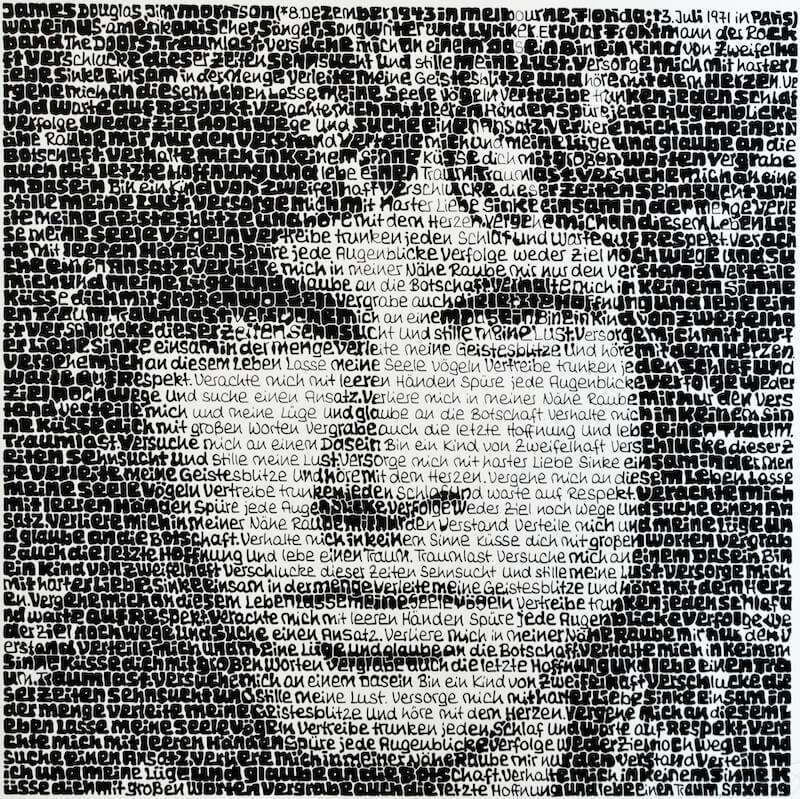 Saxa Jim Morrison art gallery wiesbaden