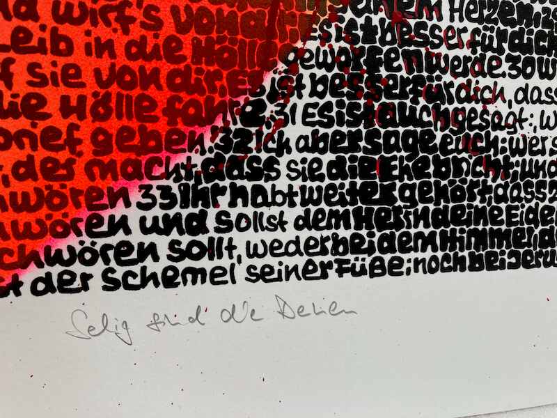 SAXA 2021 Jospeh Beuys Selig sind die Deinen Detial 2 art gallery wiesbaden