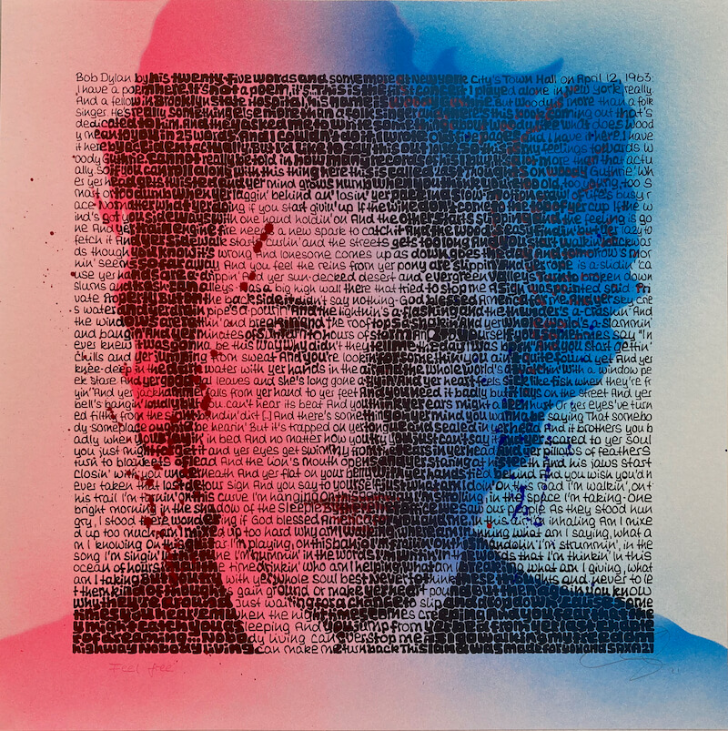 SAXA 2021 Bob Dylan Feel free art gallery wiesbaden