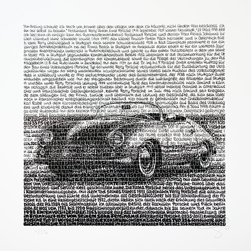 SAXA Porsche 356 Speedster Serigrafie art gallery wiesbaden