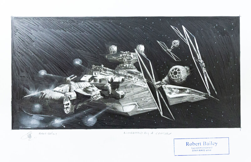 Robert Bailey Star Wars Kidnapped by a cruiser art gallery wiesbaden